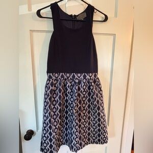 Stylish Black and White Patterned Dress